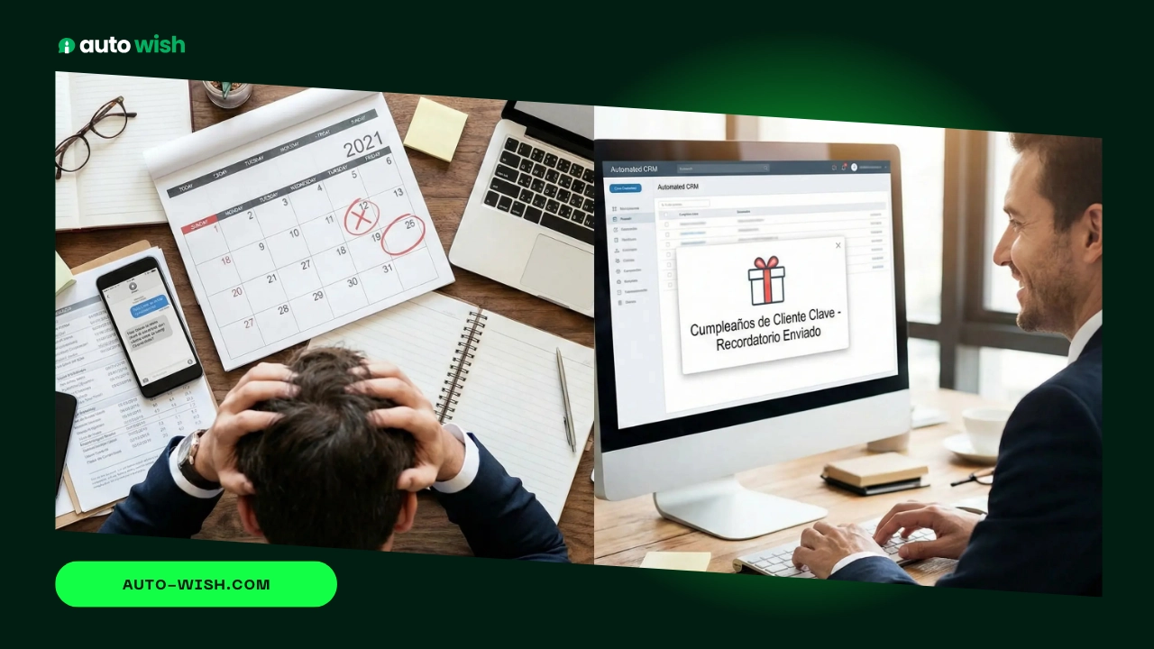 Peligro de olvidar cumpleaños de cliente